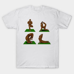 Bigfoot Doing Yoga Fitness T-Shirt